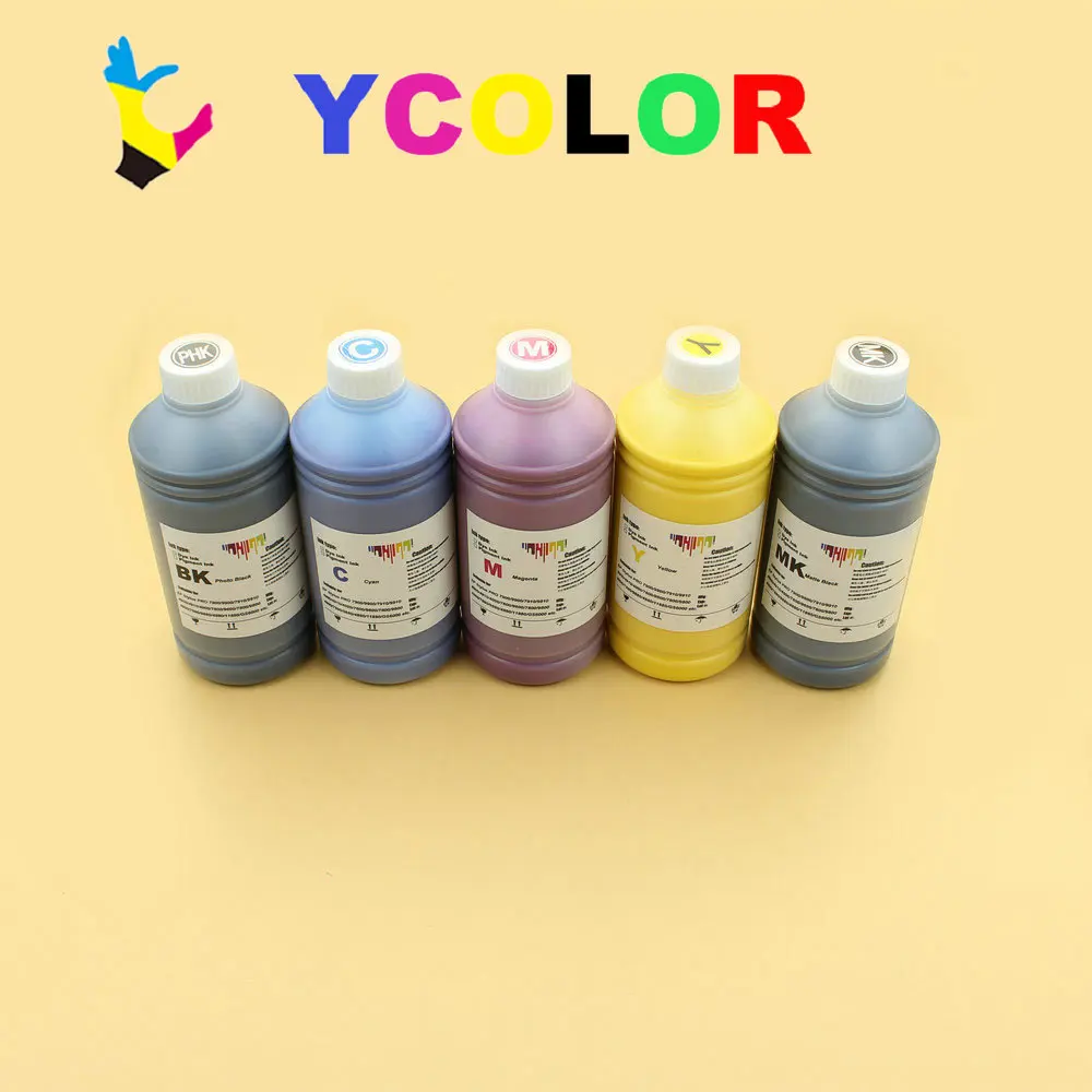 5 color 1000ml/bottle Compatible pigment ink for Epson Stylus pro 7700 7710 9700 9710 large format inkjet printer