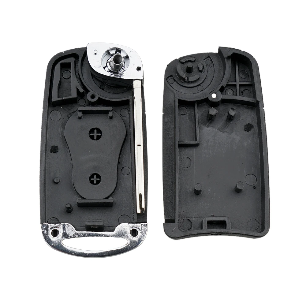 QWMEND 2Buttons Upgraded Flip Folding Remote Car key Case For SsangYong Actyon Kyron Rexton Key Shell Case Blank