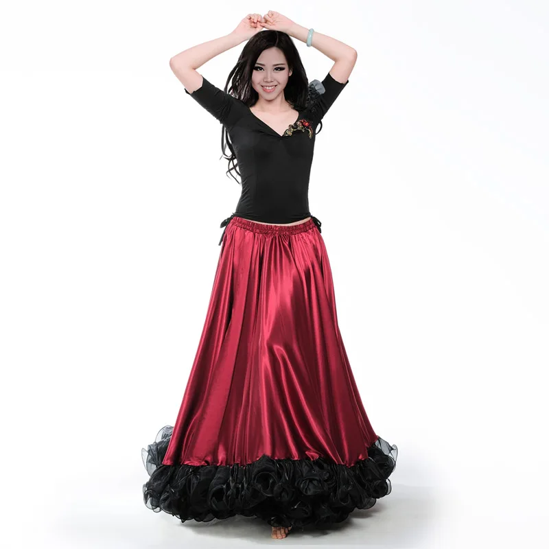 Spanish Flamenco Skirt 720° big swing skirt full circle belly dance skirt belly dance costume for women ATS belly dancing skirt