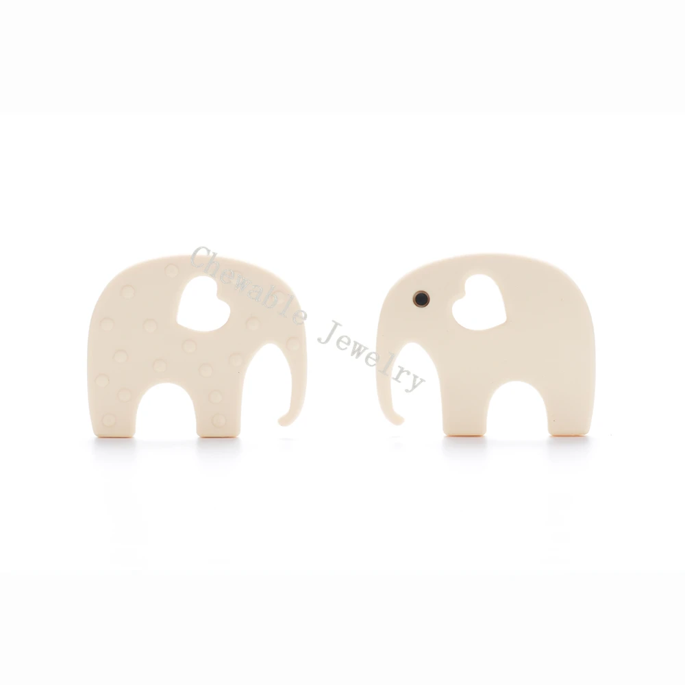 LOFCA Wholesale Fashion Elephant 1pcs silicone pendant BPA Free Food grade Silicone pendant jewelry Jewelry Necklace Accessories image 3