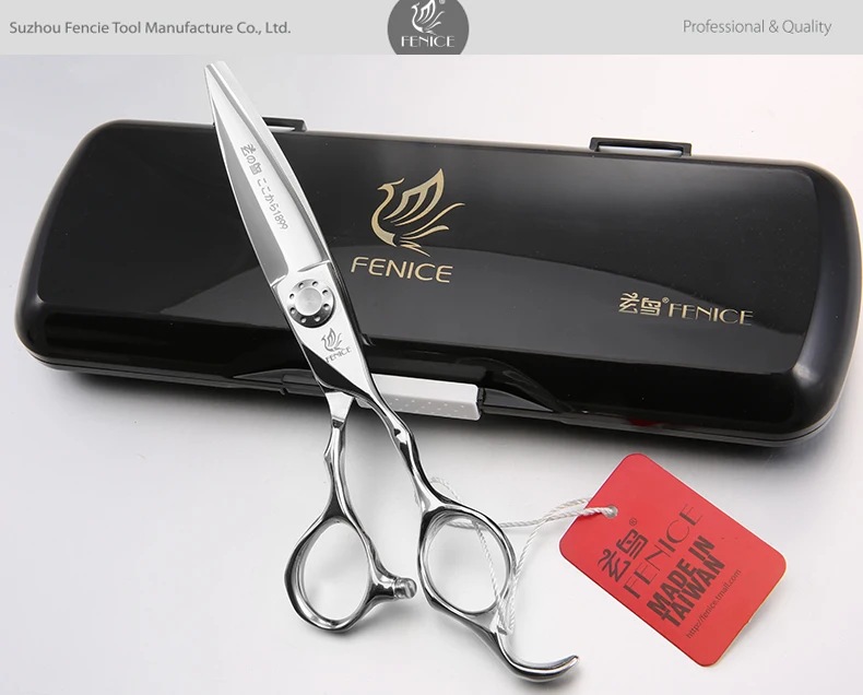 Fenice 6.0 inch Hairdresser's Scissors Professional Japanese VG10 Stainless Steel Wide Blade Hot Barber Scissors for Barbershop