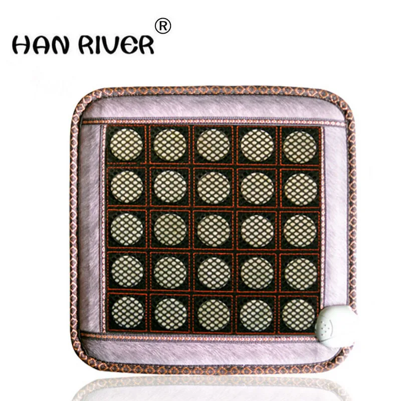 Jade germanium stone office electrical heating cushion supporting code Lynn warm warm heating cushion mat chair cushion 45*45cm