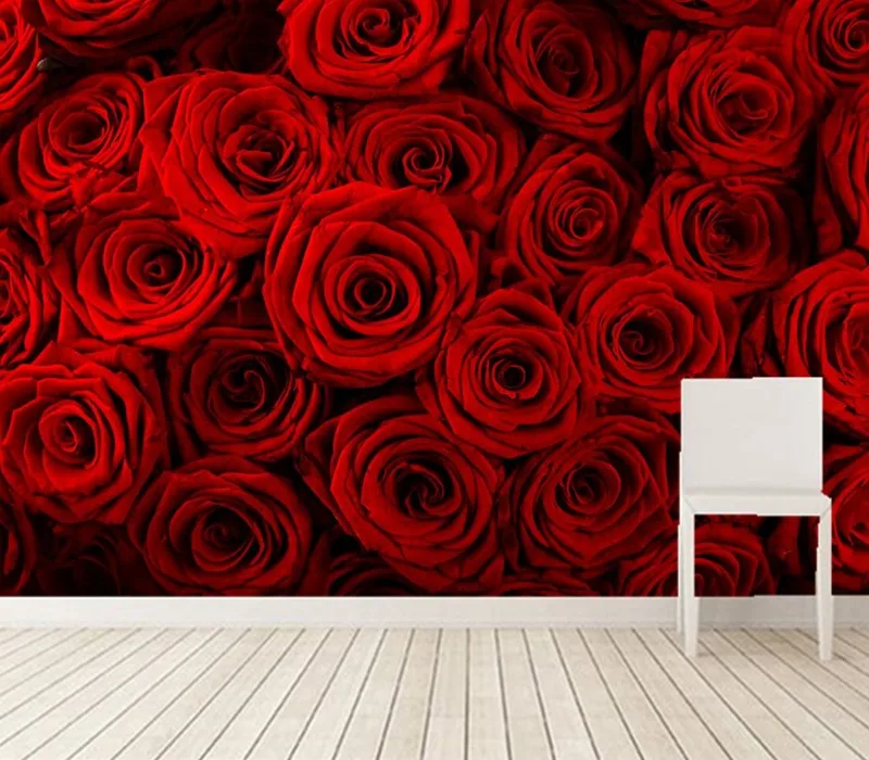 

Custom 3D murals,Roses Many Closeup Red Flowers papel de parede,hotel coffee shop living room sofa TV wall bedroom wallpaper