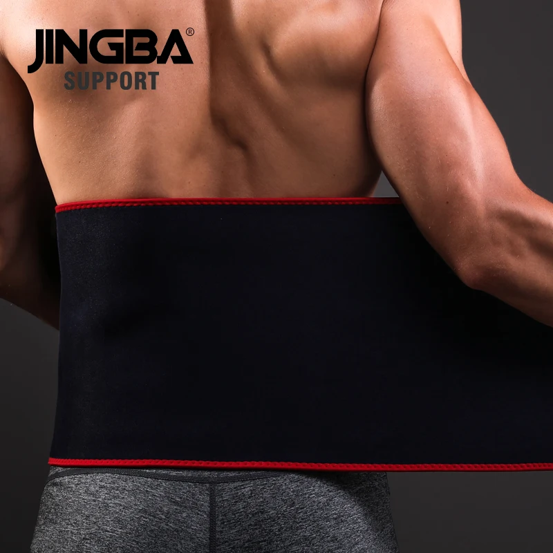 JINGBA SUPPORT Fitness belt waist support Mens Sweat belt waist trainer Women waist trimmer Weight Loss slimming belt neoprene