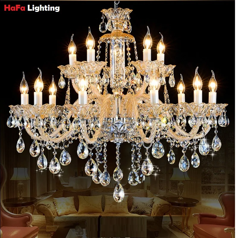 Chandelier Lighting Modern crystal lights Export K9 Crystal Chandelier Candle chandeliers crystal Villa living room chandelier