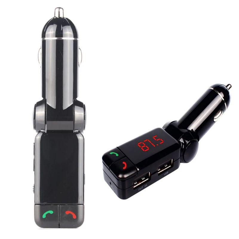 

High Quality Bluetooth MP3 Player FM Transmitter Wireless Car Kit Support HandsFree With LCD Display Dual USB Car Charger 1 Pc