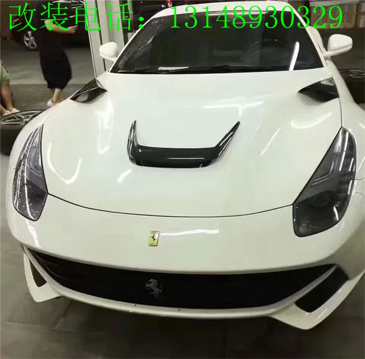 Fit for Ferrari F12 carbon fiber machine cover plate air outlet decoration F12 hood carbon fiber vent