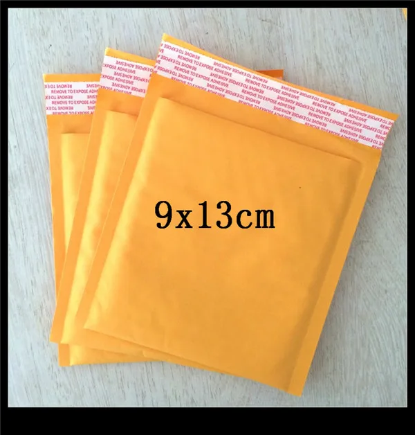 Wholesale 100pcs 9X13cm Kraft bubble mailers padded envelopes favor bubble envelope packaging bag express mailer mailing bags