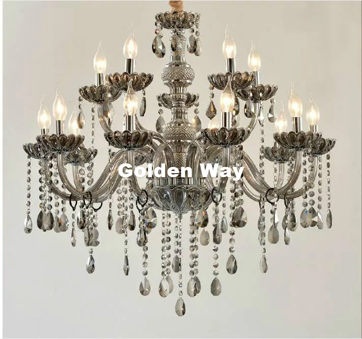 Modern Smokey Crystal Chandelier lighting Smoky Gray Crystal Chandeliers Large Chandelier Lighting Bedroom Living Room Lighting