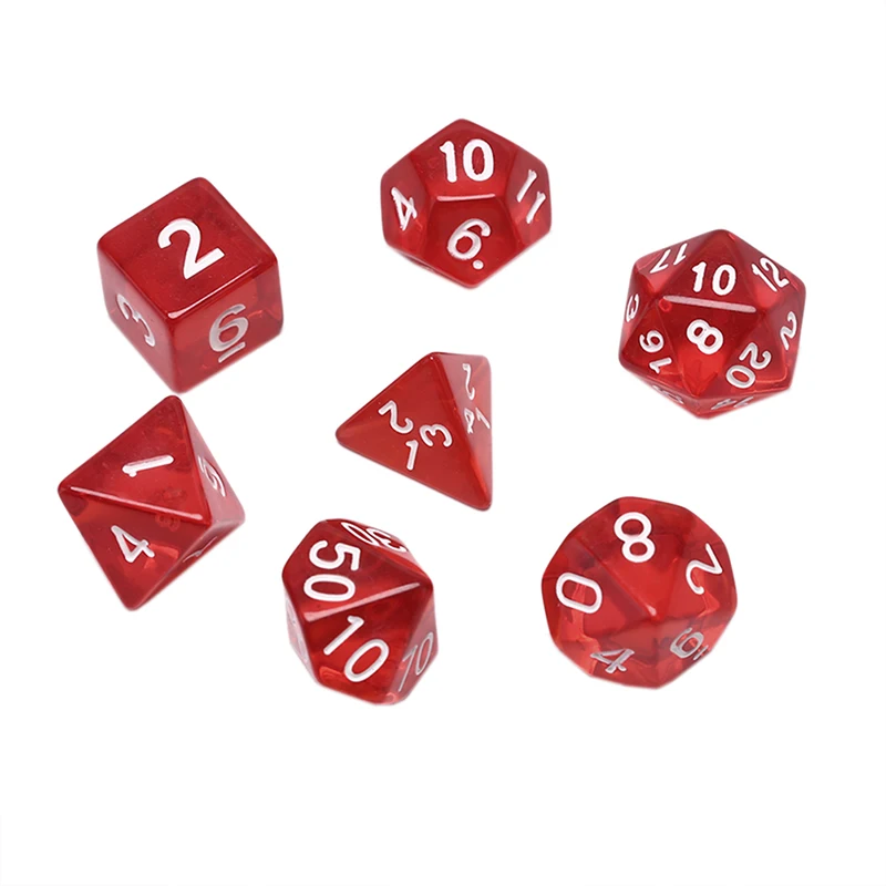 Juego de 7 unids/set de dados creativos D & D, Multicolor, varios colores