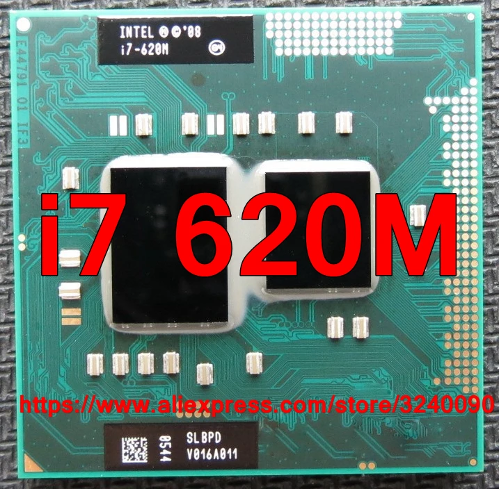 Lntel-processador intel core i7 620m, 2.66ghz, processador dual-core pga988, slbpd, processador de laptop móvel, frete grátis