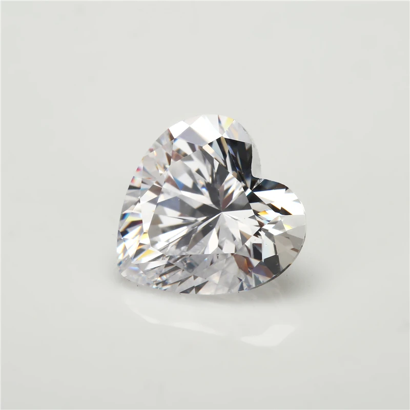 Size 3x3mm~12x12mm AAAAA Heart Shape Cubic Zirconia Stones White CZ Stone For Jewelry