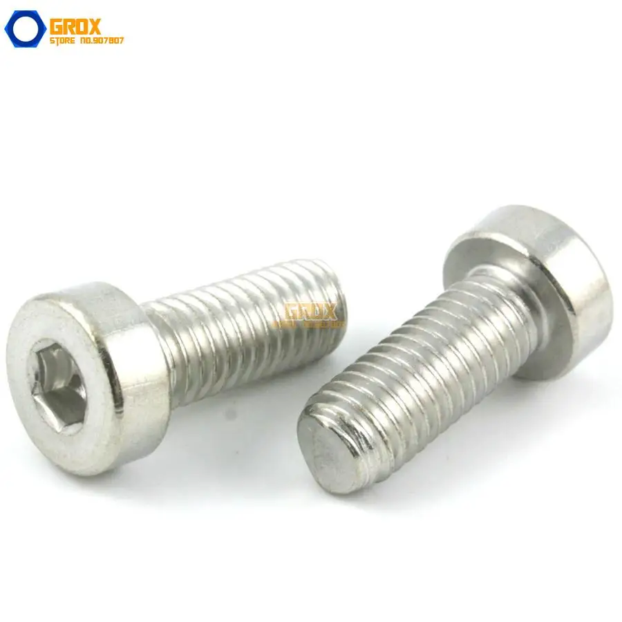 M10 Thin Cap Head Allen Bolt Screw 304 Stainless Steel DIN7984 image 3
