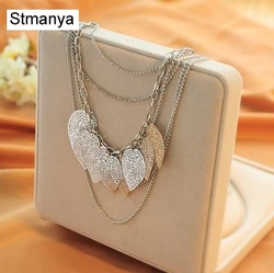 Leaf Necklace Hot Sale Necklace New Long Sweater Multi Layer Chain Bohemia Leaf Necklace #19031