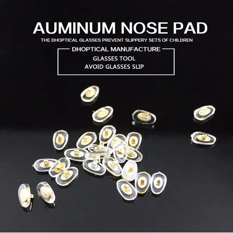 1000 Pair Auminun nose pad, eyeglasses nose pad PVC nose pad eyeglasses parts  screw in   glasses accessories