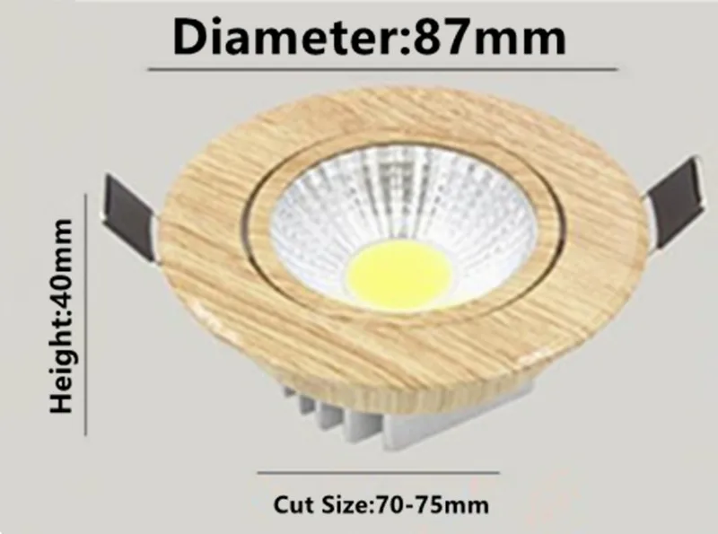 3W 5W 7W 9W Dimmable COB LED Embeded Downlights Spot Light AC85V-265V Recessed Ceiling Lamp