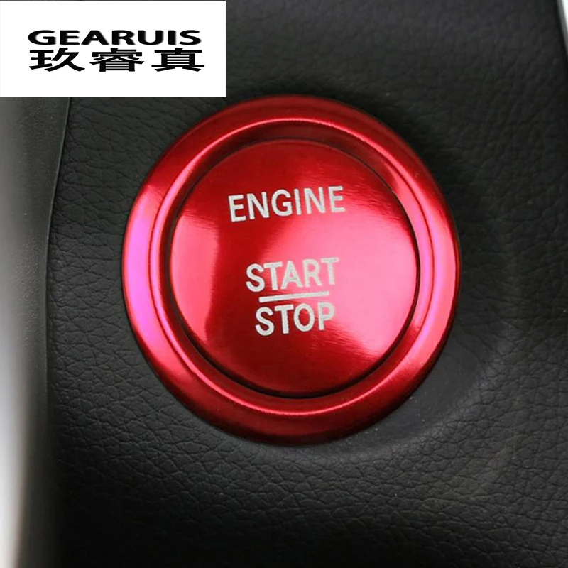 Car Styling ENGINE START STOP switch off Buttons Cover Sticker Trim for Mercedes Benz C Class W205 GLC X253 Interior Accessories