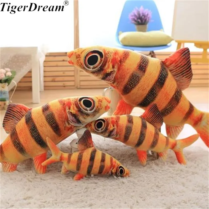 

Simulation One Piece Soft PP Cotton Yellow Fish Plush Toys Creative Fish Stuffed Cushions Dolls Sofa Sleeping Pillows 6 Size