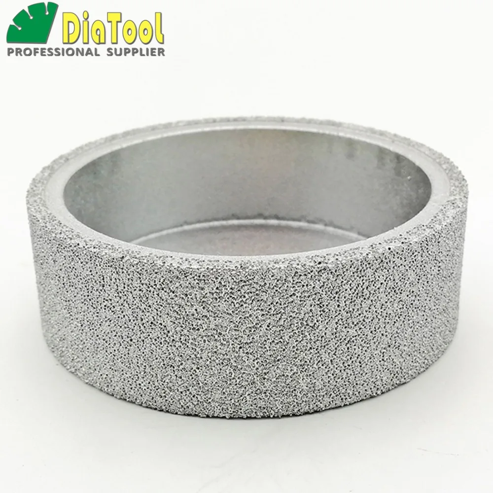 DIATOOL Dia75mmX25mm Vacuum Brazed Diamond Flat Grinding Wheel Profile Wheel For Stone, Artificial Stone Ceremics Glass Concrete