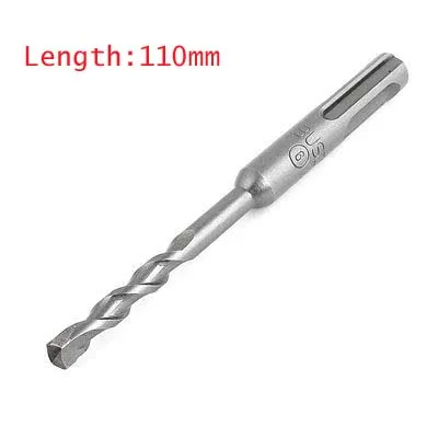 Broca rotativa de alvenaria, broca com ponta de 6mm de diâmetro 110mm, comprimento total, hss