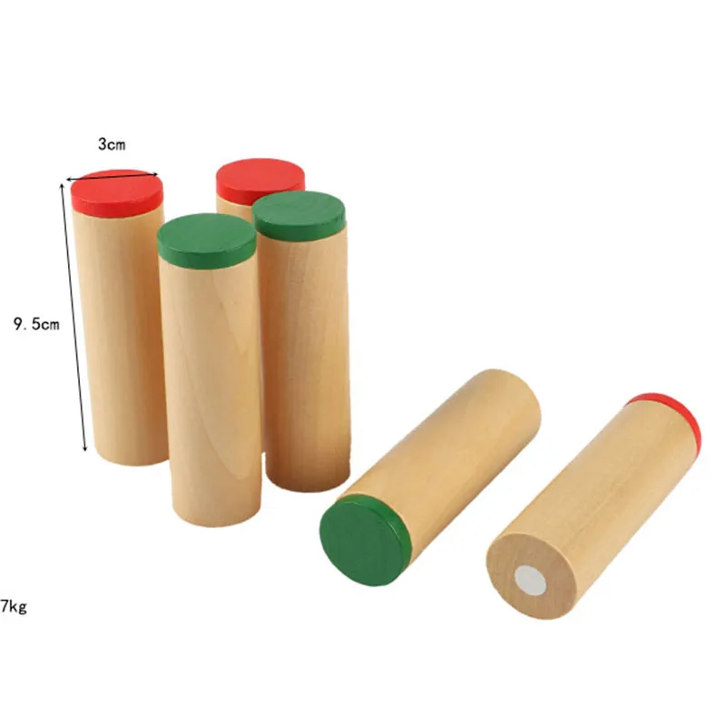 Montessori Baby Toys Wooden Materials Sensorial Toy Mini Sound Boxes Learning Educational Sound Collection Shaking Tube Toys