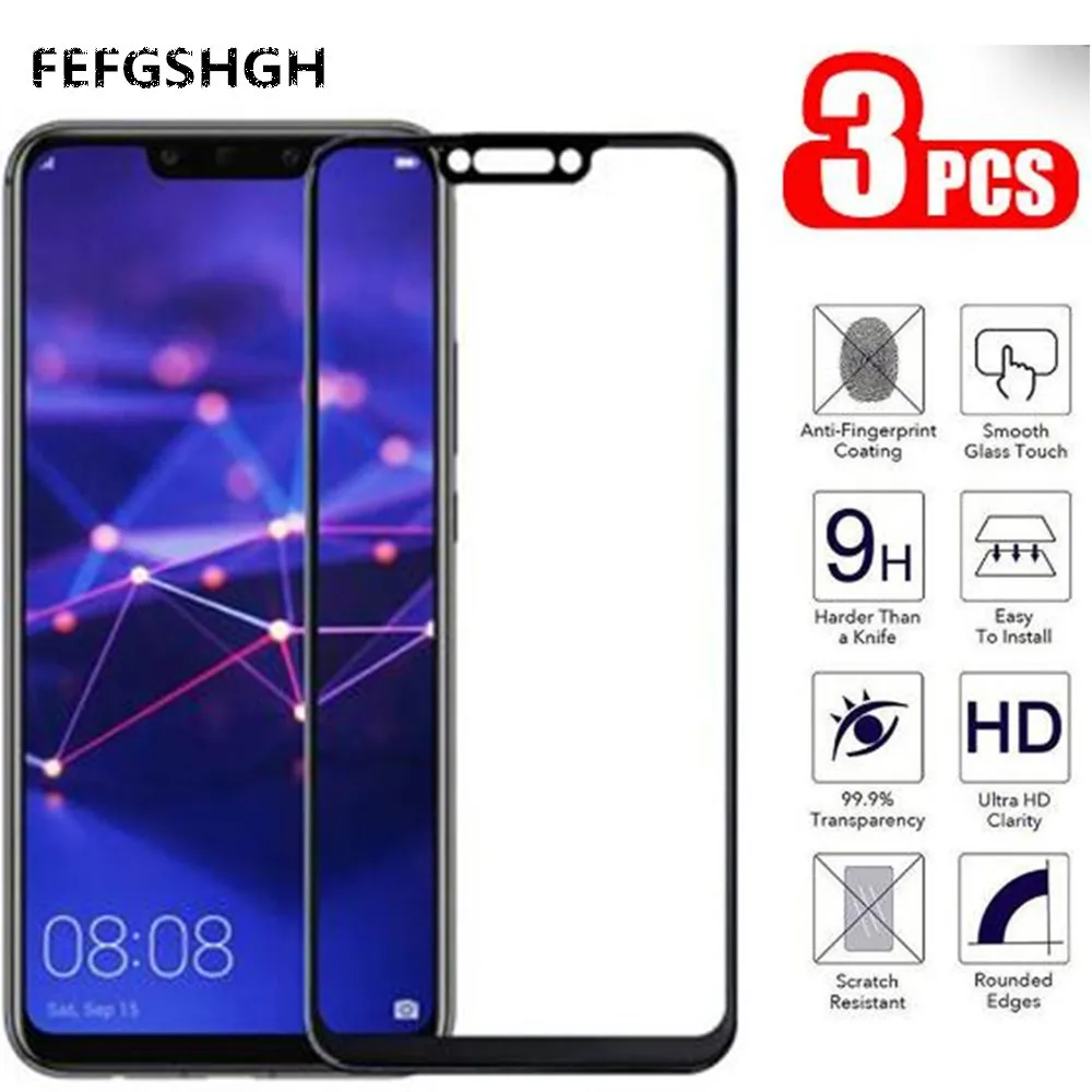 For Tempered Glass Huawei Mate 20 Lite Screen Protector Huawei Mate 20 Lite SNE-LX1 Mate20 Lite 20Lite Full Cover Glass 6.3