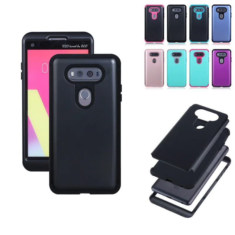 3in1 Hybrid Heavy Duty Protection Silicone Shock Absorber Protective Hard Case Cover for LG V20