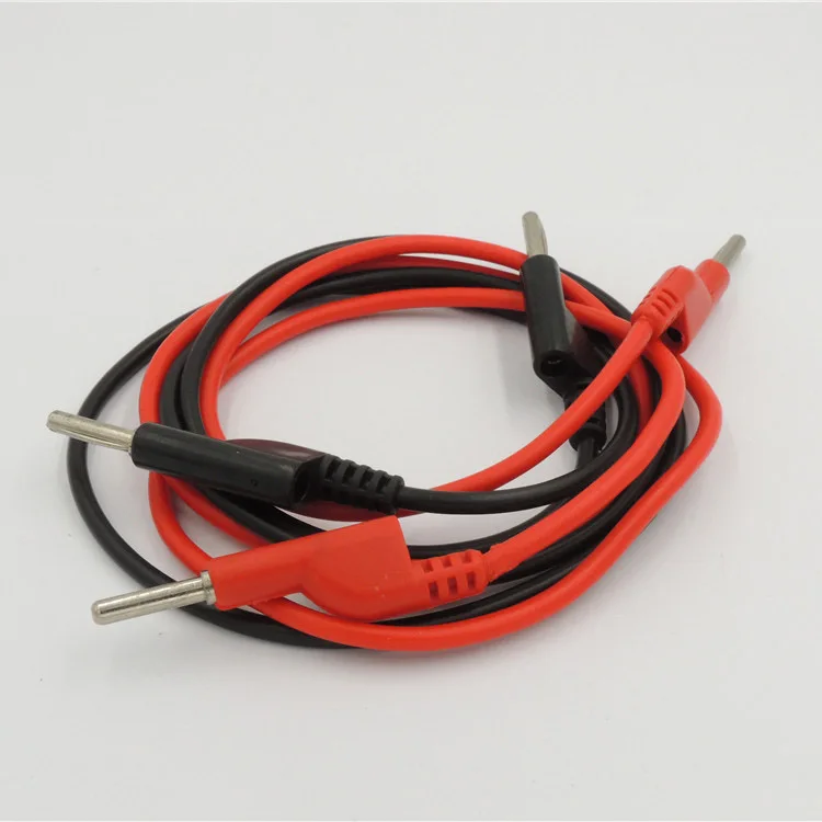 50pairs 4mm Dual Banana Plug Smooth Silicone Lead Test Cable For Multimeter 1m 5 Colors  M/M 1M 15A