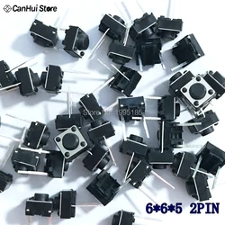 100 PZ Tattile Push Button Switch 6x6x5mm 6*6*5mm 2 p Micro Interruttore A Chiave Interruttore Tattile Interruttori a Pulsante 6x6x5mm