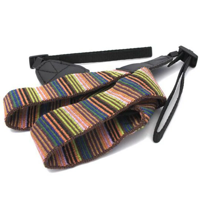LC005 Universal Color Stripes Soft red Camera Neck Straps Shoulder Strap Belt Grip For Nikon Canon Panasonic Sony Pentax DSLR