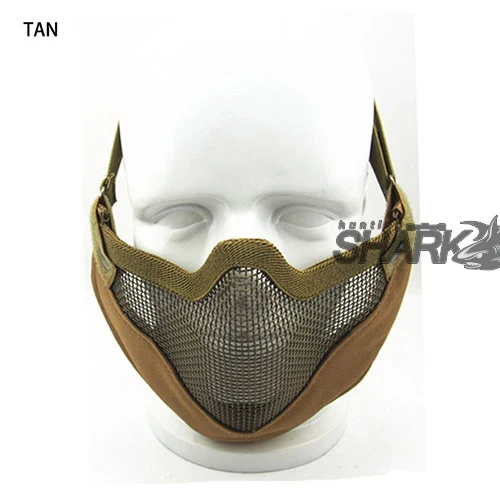 Mascarilla táctica de alambre de acero, Máscara protectora de media cara para operaciones de campo, CS, para caza al aire libre, buceo, HS9-0057,