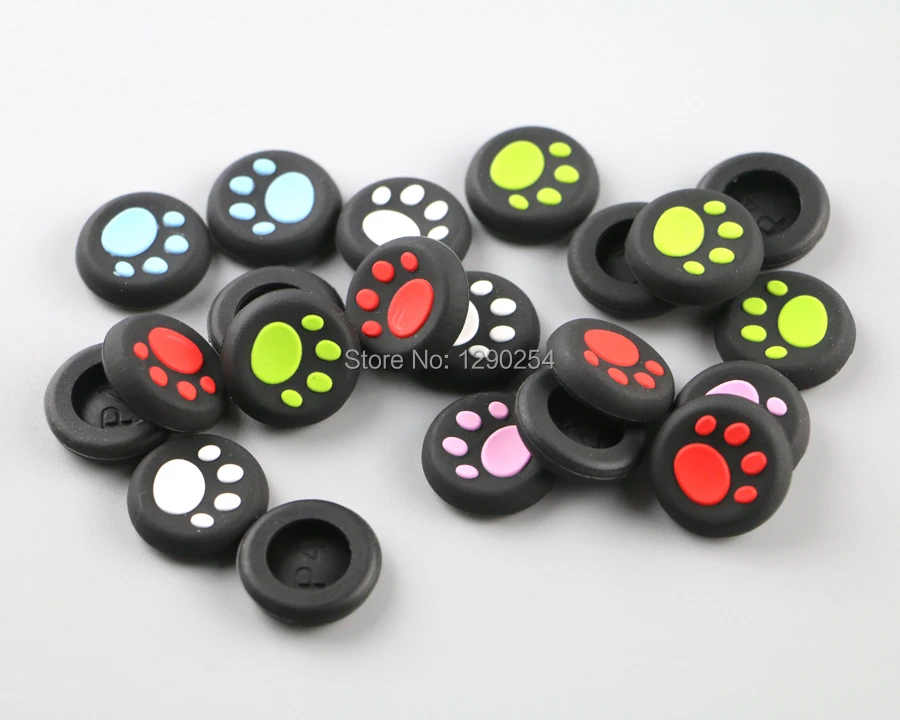 50 stuks Cat Paw Thumb Stick Joystick Siliconen Grip Caps voor PS4 PS3 Xbox 360 One Controller