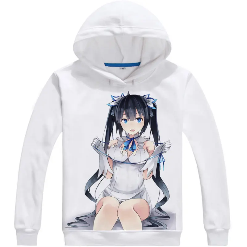 Familia Myth DanMachi Hoodie Anime Loli Boob Goddess  Cosplay O-nack Sweatshirt Cute Sweatshirts Japanese Cartoon Fans