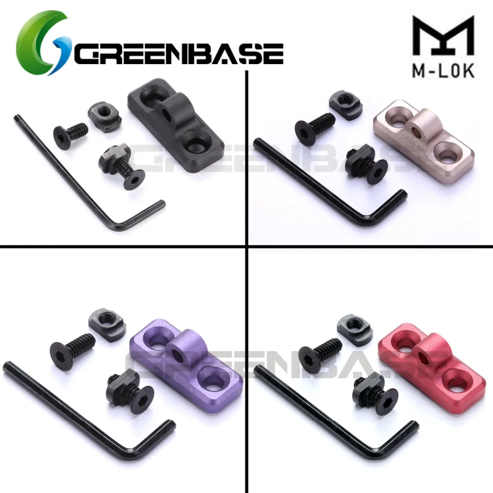 Greenbase tio mike estilo sling swivel acessório m-lok sling montagem parafuso prisioneiro de perfil baixo alumínio