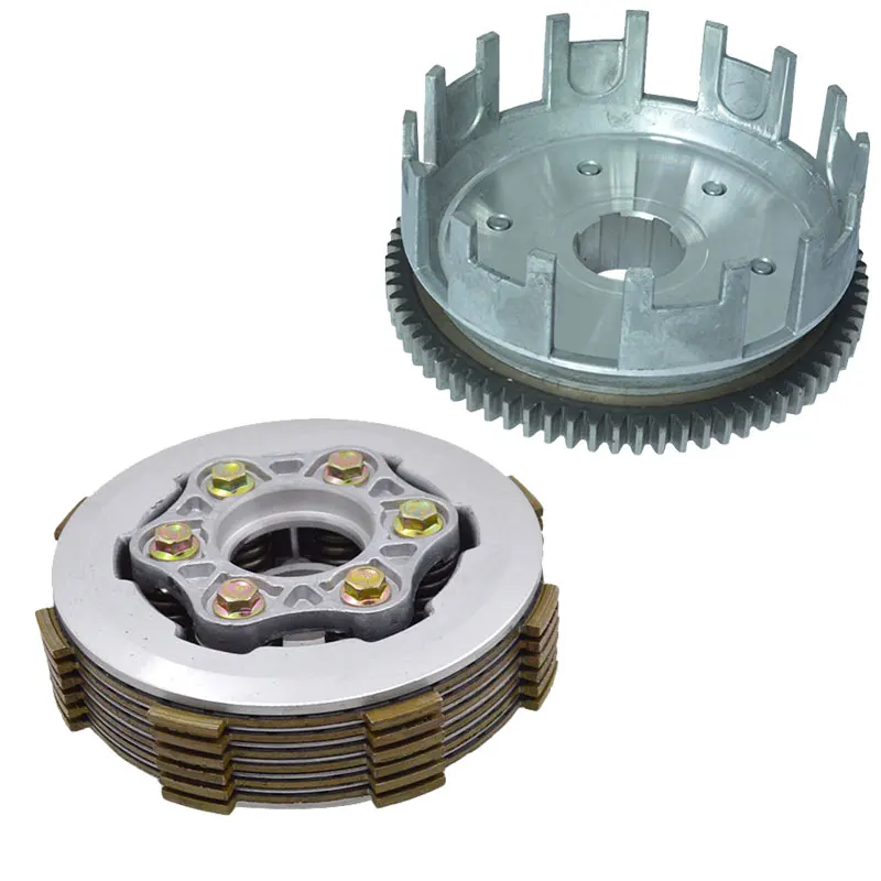 Motorcycle 6 Column Enhanced Clutch 6pcs Friction Disc Center Outer Clutch Assy for CG150 CG175 CG200 CG250 ATV Buggy