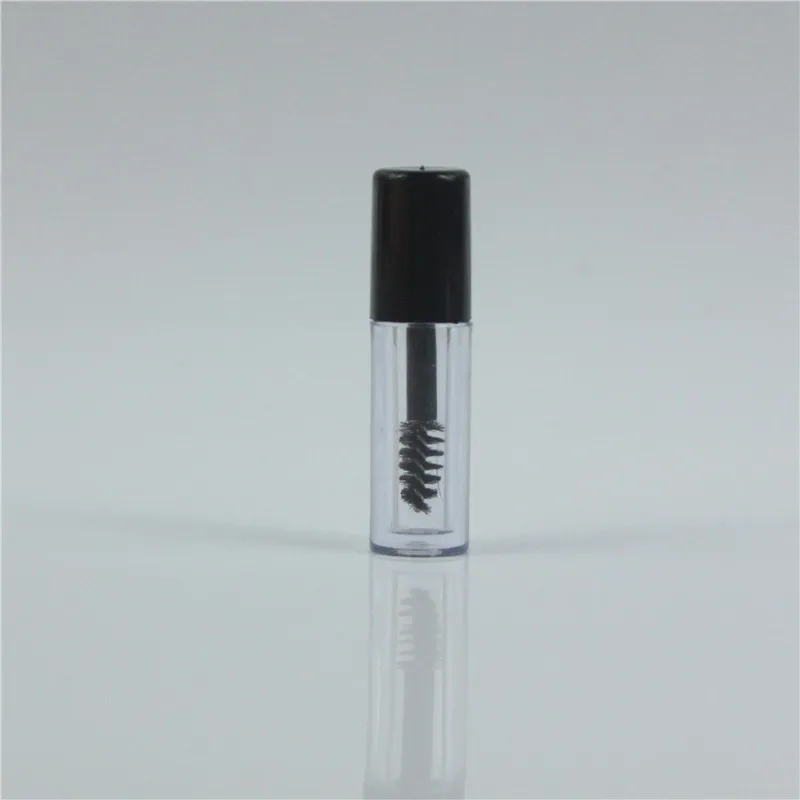 Empty Clear 0.8ml Mini Mascara Tube Eyelash Vial Liquid Bottle Container Eyeliner Make Up Tube Cosmetic Container With Black Lid