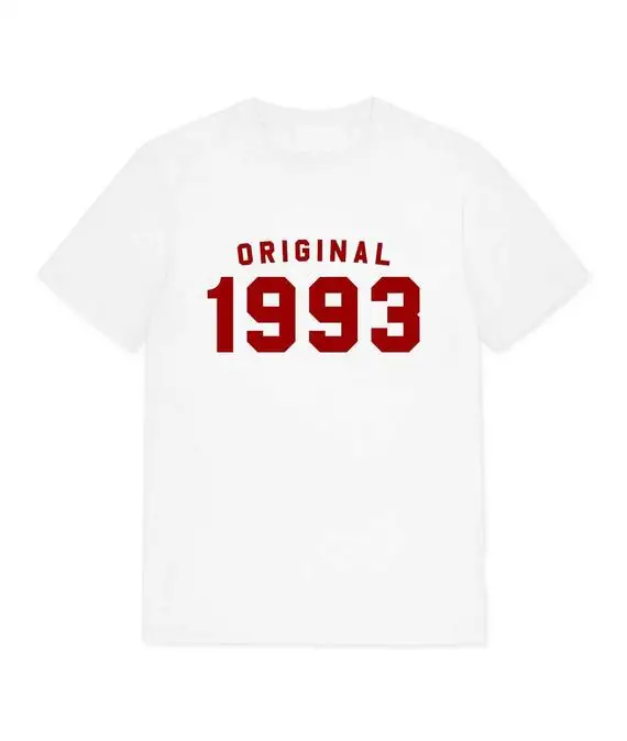 

Sugarbaby Original 1993 T Shirt 25th Birthday Gift T shirt Short Sleeve 1993 t shirt High quality Casual Tops Tee Drop ship