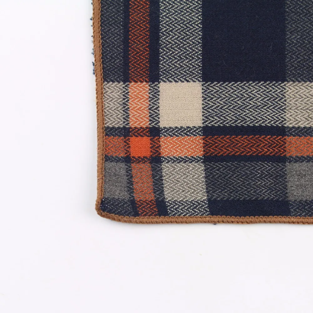 Scuro Colorato Fazzoletti di Cotone Tessuto di Stampa Plaid Pocket Piazza Mens Casual Streak Piazza Tasche Fazzoletto Asciugamani