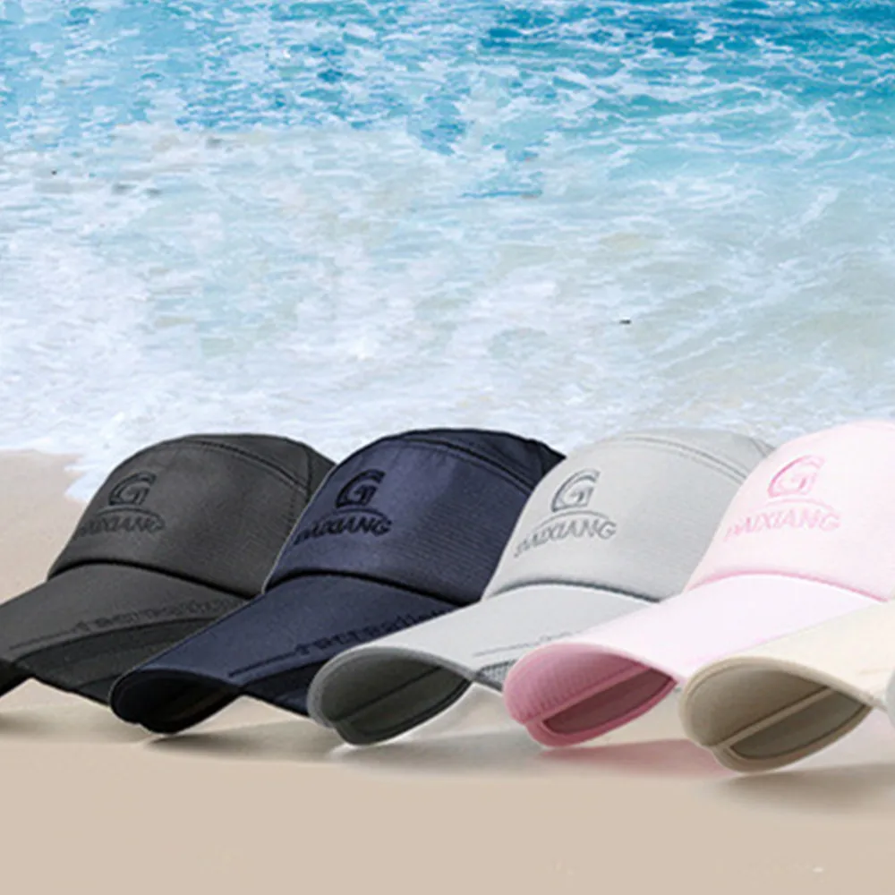 2019 Summer Outdoor Baseball Cap Retractable Anti-UV Breathable Quick Dry Hat Sun Protection Adjustable Visor Men Women