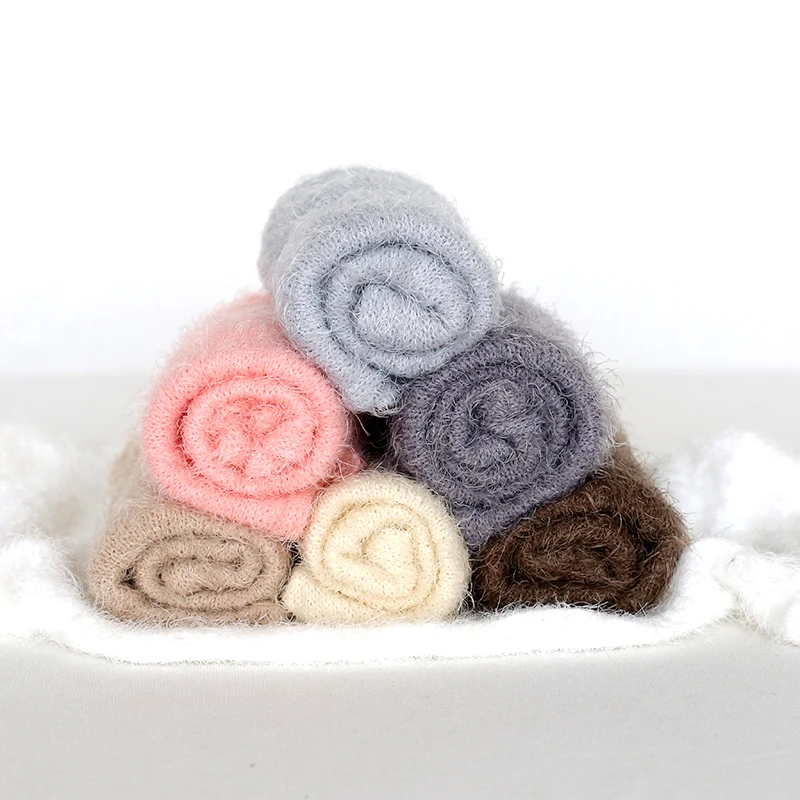 Newborn baby stretch knit wrap Baby soft swaddle knit blanket Photography props Jersey wrap photo props