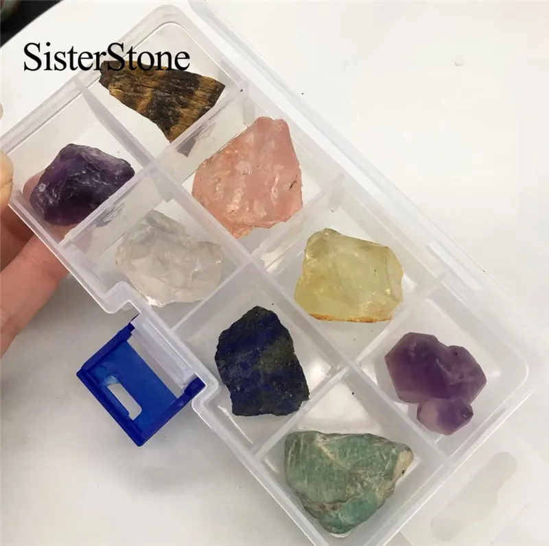 8pcs natural quartz crystal rough gemstones and minerals healing raw stones as gifts - Image 5