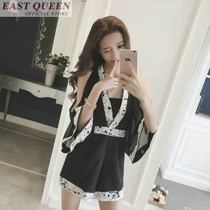 Jumpsuits women sexy lace 2018 chiffon casual beach playsuits loose elegant fashion tunic solid straight playsuit DD689 L