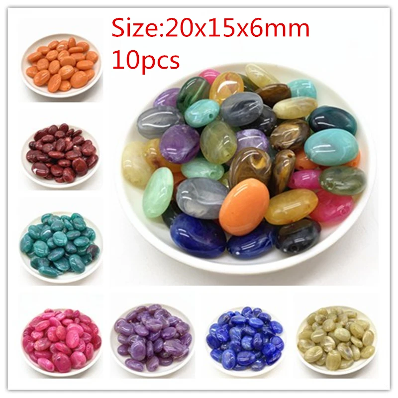 New 10pcs of Acrylic Beads Earrings Necklace Accessories Beads For Jewelry Making DIY Jewelry Findings