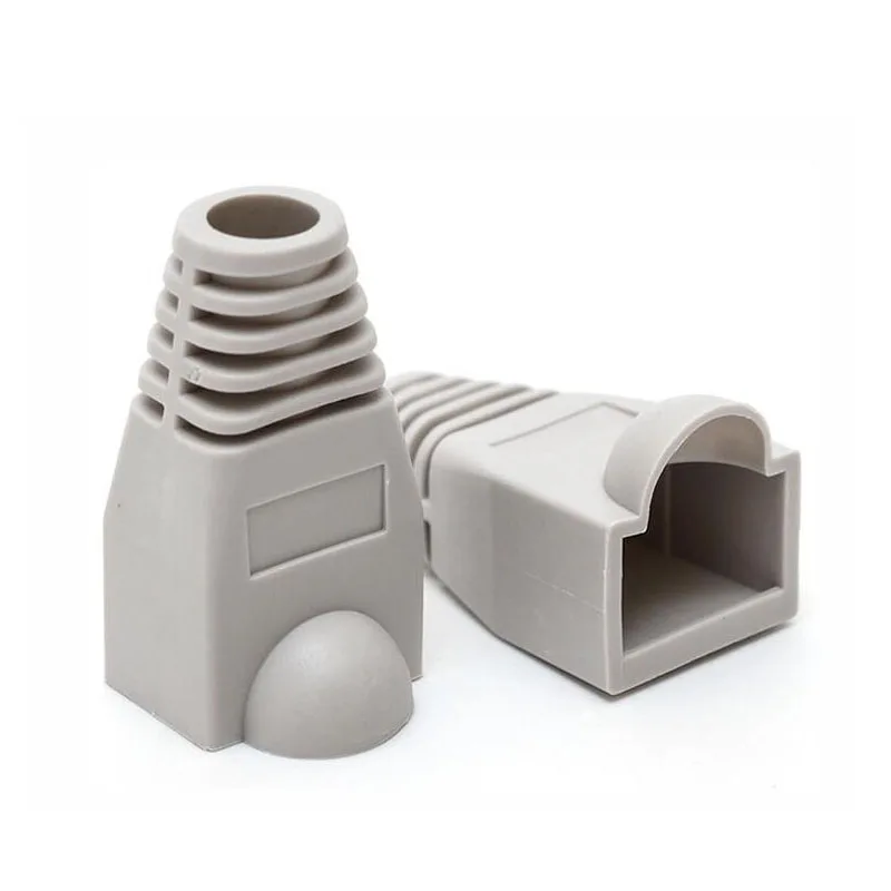 JINCHI Super Category 5 Category 6 RJ45 crystal head protective sleeve jacket thread mesh green PVC 20pcs