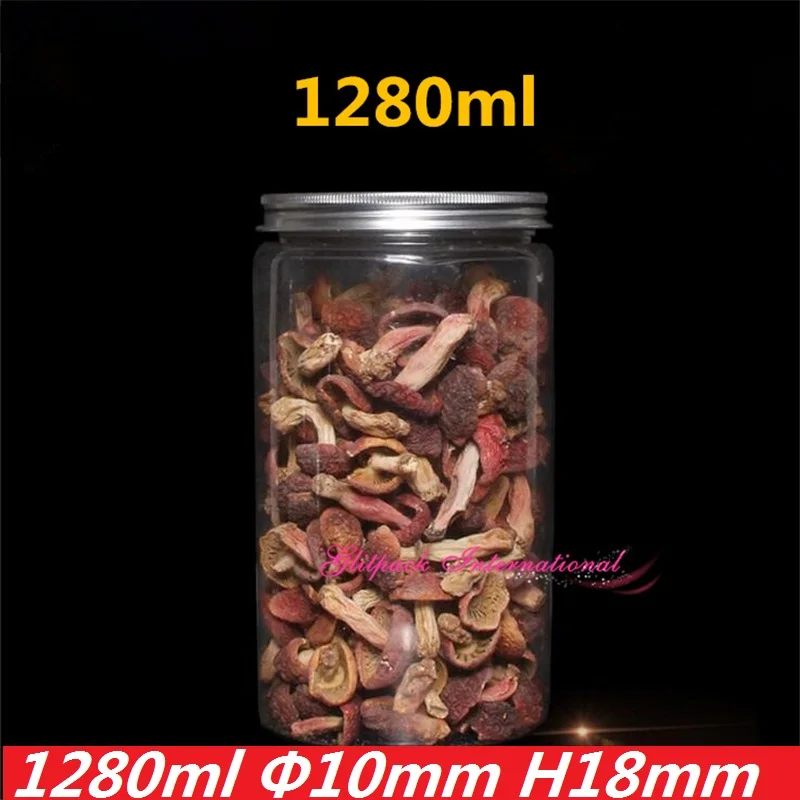 10*18cm 1280ml large kitchen storage containers airtight Plastic jars wholesale 45OZ PET sealed containers for food storage big