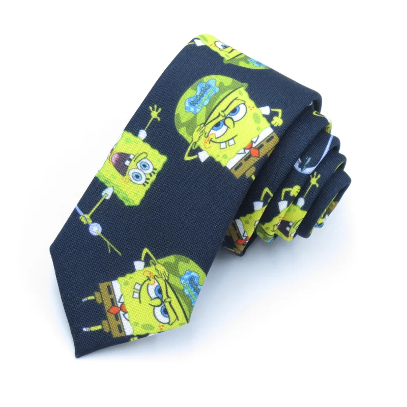 leisure Narrow ties men\'s  fashion 6cm hand-tied slender tie yellow sponge baby cartoon design creativity necktie