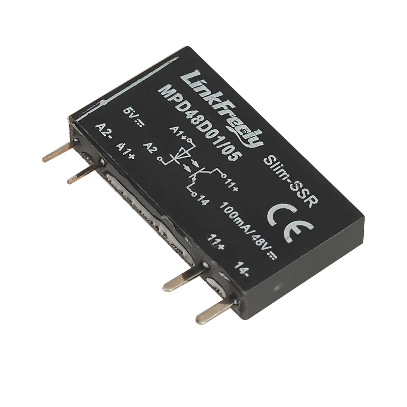 MPD48D01/05 4 Pin PCB Micro Spanning Relais Schakelaar Module 5VDC In 48VDC/1A Output, smart Auto DC DC SSR Solid State Relais Bank + Mini