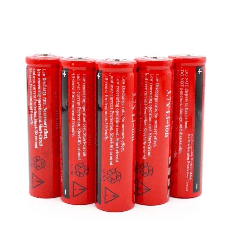 2-10 pz 100% nuova batteria 18650 batteria ricaricabile agli ioni di litio 6800mAh batteria rossa per giocattoli torcia spedizione gratuita