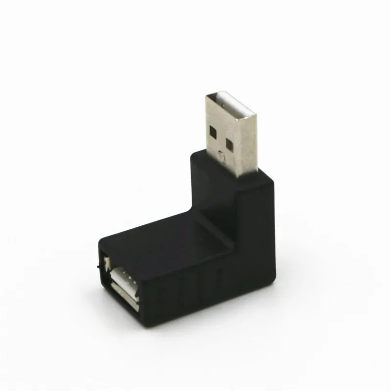 Cabo adaptador de usb 2.0 macho para fêmea, adaptador de usb 2.0 a fêmea para usb 2.0 a macho de 90 graus para lapto pcp