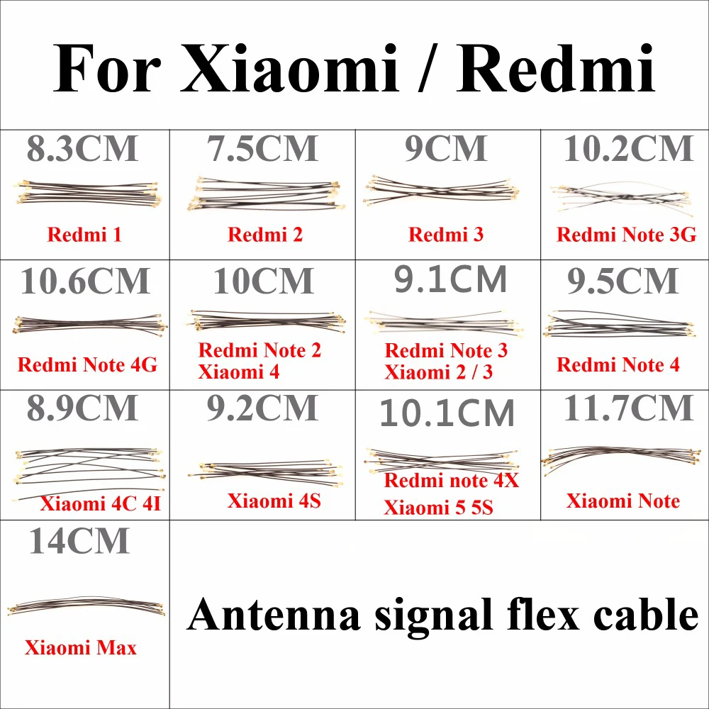 ChengHaoRan Ăng Ten Tín Hiệu Cáp Mềm Dòng Cho Redmi 1 2 3 Note 3G 4G Note 2 3 4 xiaomi 2 3 4 4C 4I 4 4s 5 5s Redmi Note 4X MAX